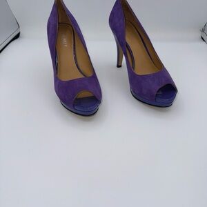 Nine West Vibrant Purple Suede Heels